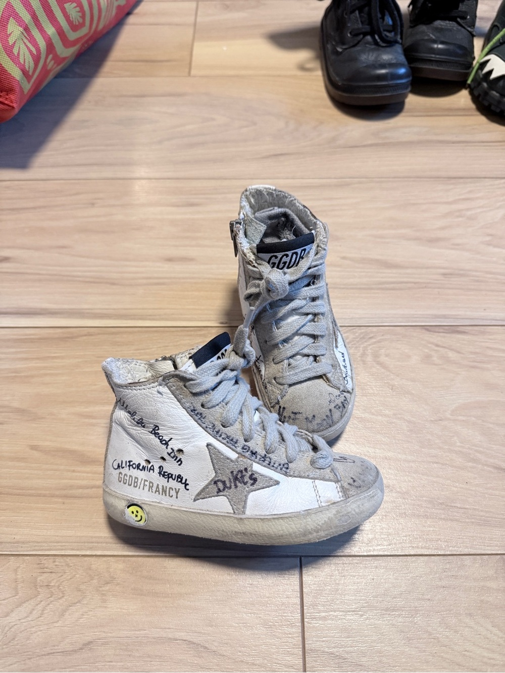 Golden Goose GGDB Francy Kids High Top Sneakers EU 22 Graffiti